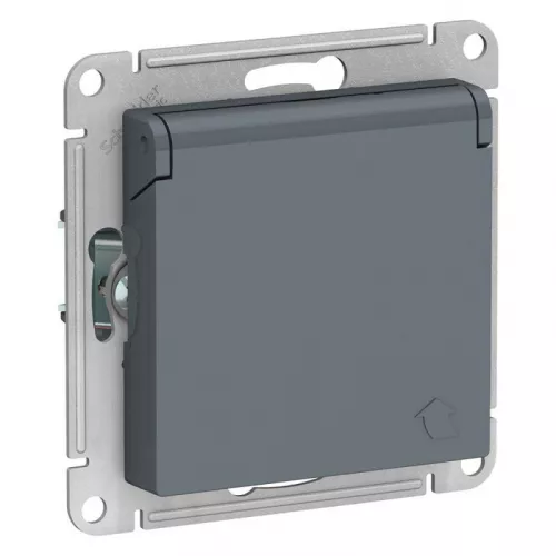 Механизм розетки 1-м СП AtlasDesign 16А IP20 с заземл. защ. шторки с крышкой грифель SchE ATN000746 Механизм розетки 1-м СП AtlasDesign 16А IP20 с заземл. защ. шторки с крышкой грифель SchE ATN000746