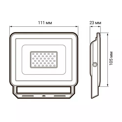 Прожектор СДО-10 10Вт 6500К GR IP65 230И ФАZА 5032033 фото 5