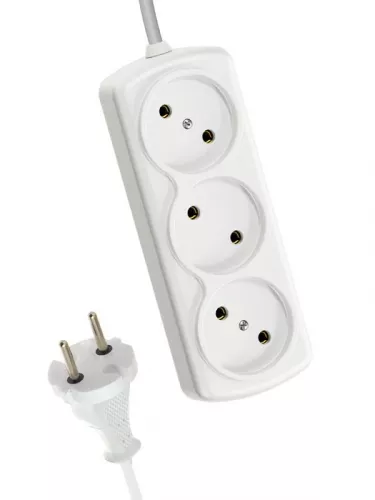 Удлинитель 3х7м 6А IP20 ПВС 2х0.75 Космос YKsm7m-3g(6A)S