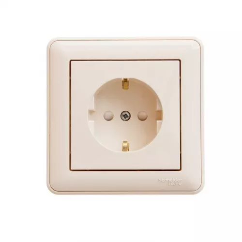 Розетка 1-м СП W59 16А защ. шторки с заземл. сл. кость SchE RS16-152-28 (РС16-152-28)