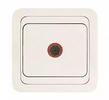 Розетка TV 1-м СП Mimoza 16А IP20 бел./бел. Makel 12007