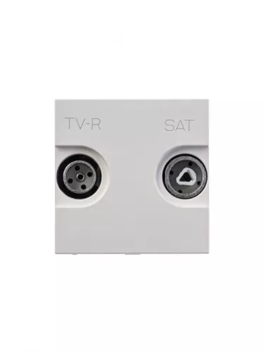 Розетка TV-R-SAT 2мод. Zenit с накладкой бел. ABB 2CLA225130N1101 фото 3
