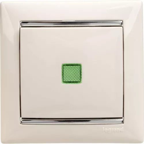 Механизм выключателя 1-кл. СП Valena 10А IP31 250В с зел. индикацией бел. Leg 774410 фото 16