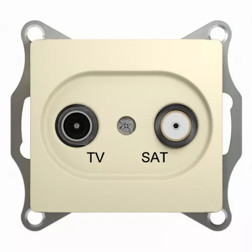 Механизм розетки TV-SAT 1-м СП Glossa 1DB беж. SchE GSL000297