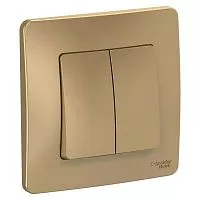 Выключатель 2-кл. СП Blanca 10А IP20 (сх. 5) 250В титан SchE BLNVS010504
