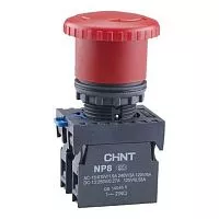Кнопка управления "Грибок" d40мм с фиксацией NP8-11ZS/14 красн. 1НО+1НЗ IP65 (R) CHINT 667129