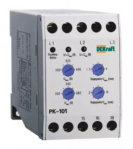 Реле контроля фаз 380В тип01 серии РК-101 SchE 23300DEK Реле контроля фаз 380В тип01 серии РК-101 SchE 23300DEK