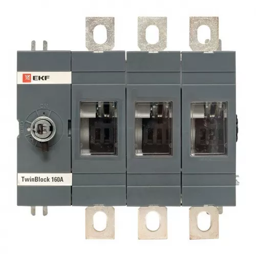 Рубильник 3п 160А без рукоятки управления TwinBlock PROxima EKF tb-s-160-3p фото 2