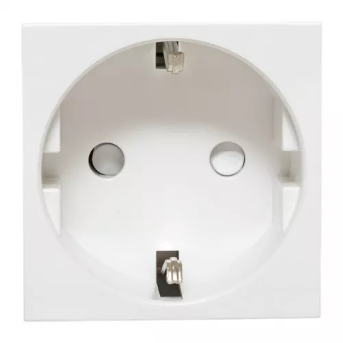 Розетка 1-м C-Line 2мод. 45х45 РКС-20-30-П с заземл. бел. EKF E2MR16-028-10 фото 2