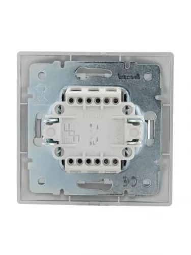 Выключатель 1-кл. СП Мира 10А IP20 со вставкой сер. метал. LEZARD 701-1010-100 фото 4 Выключатель 1-кл. СП Мира 10А IP20 со вставкой сер. метал. LEZARD 701-1010-100 фото 4