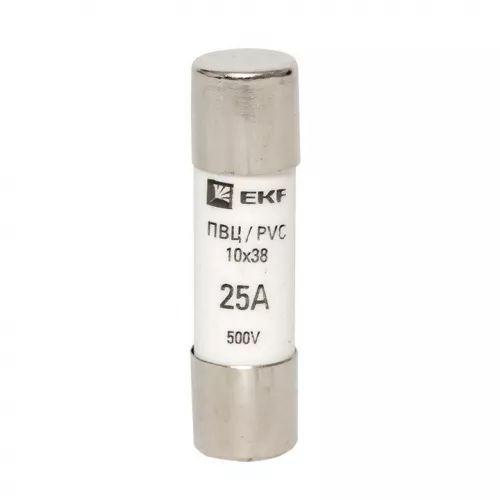 Вставка плавкая цилиндрическая ПВЦ 10х38 25А EKF pvc-10x38-25 фото 2