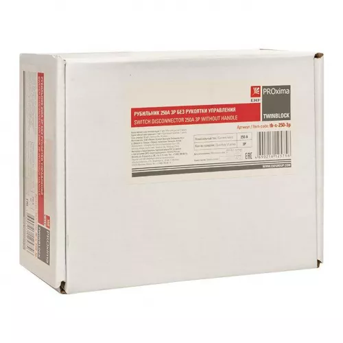 Рубильник 3п 250А без рукоятки управления TwinBlock PROxima EKF tb-s-250-3p фото 6 Рубильник 3п 250А без рукоятки управления TwinBlock PROxima EKF tb-s-250-3p фото 6