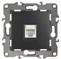 Розетка информационная RJ45 12-3107-05 антрацит ЭРА Б0014727