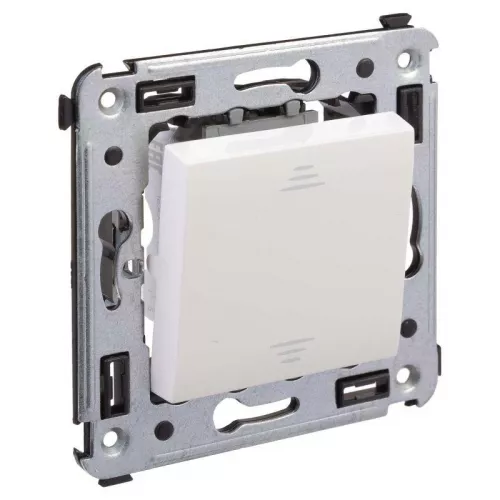 Выключатель 1-кл. 2мод. СП Avanti "Белое облако" 16А IP20 бел. DKC 4400103 фото 2