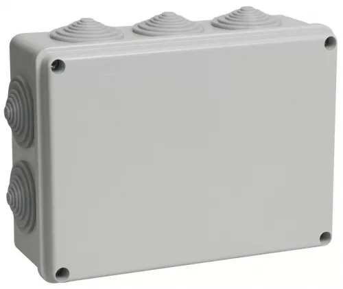 Коробка распаячная ОП 190х140х70 IP44 КМ41243 RAL7035 IEK UKO11-190-140-070-K41-44 Коробка распаячная ОП 190х140х70 IP44 КМ41243 RAL7035 IEK UKO11-190-140-070-K41-44