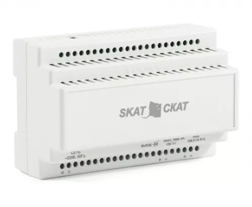 Источник вторичного электропитания резервированный SKAT-12-3.0-DIN Бастион 580 Источник вторичного электропитания резервированный SKAT-12-3.0-DIN Бастион 580