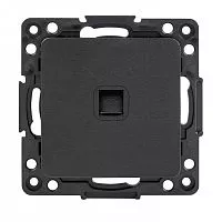 Механизм розетки Phone 1-м Стокгольм черн. PROxima EKF EZT01-034-10