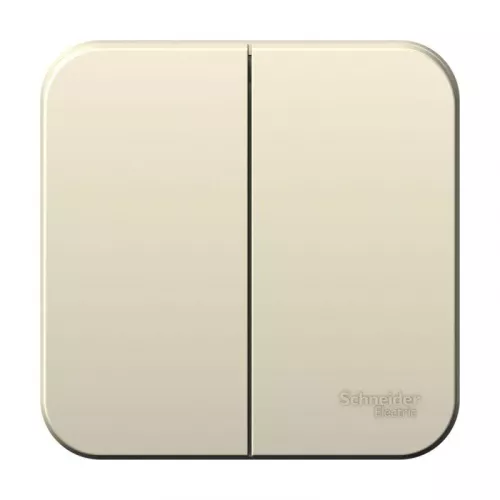 Выключатель 2-кл. ОП Blanca 10А IP20 (сх. 5) 250В с изолир. пластиной молочн. SchE BLNVA105012