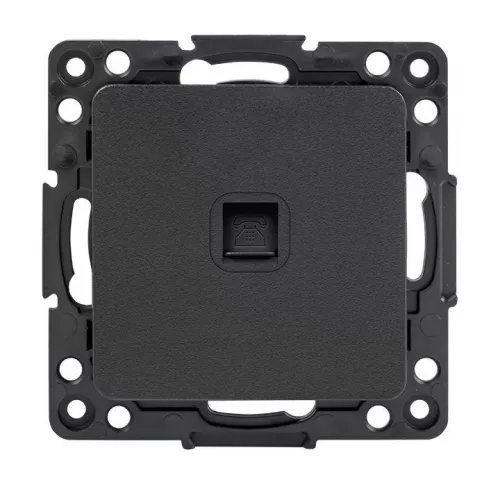 Механизм розетки Phone 1-м Стокгольм черн. PROxima EKF EZT01-034-10