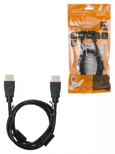 Кабель "АВК 2" HDMI - HDMI, v2.0, позолоченные контакты, с ферритами, 1 метр, TDM Кабель "АВК 2" HDMI - HDMI, v2.0, позолоченные контакты, с ферритами, 1 метр, TDM