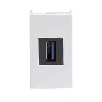 Розетка мультимедийная Viva 1мод. USB 3.0 бел. DKC 43018
