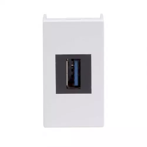 Розетка мультимедийная Viva 1мод. USB 3.0 бел. DKC 43018