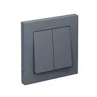 Выключатель 2-кл. СП AtlasDesign 10А IP20 (сх. 5) 10AX в сборе грифель SchE ATN000752