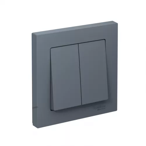 Выключатель 2-кл. СП AtlasDesign 10А IP20 (сх. 5) 10AX в сборе грифель SchE ATN000752