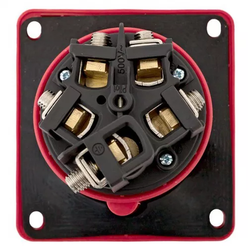 Розетка стационарная внутренняя угловая 4452 3Р+РЕ+N 125А 380В IP67 PROxima EKF ps-4452-125-380 фото 5