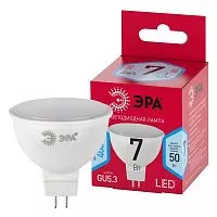 Лампа светодиодная RED LINE LED MR16-7W-840-GU5.3 R MR16 7Вт софит GU5.3 нейтр. бел. ЭРА Б0050690