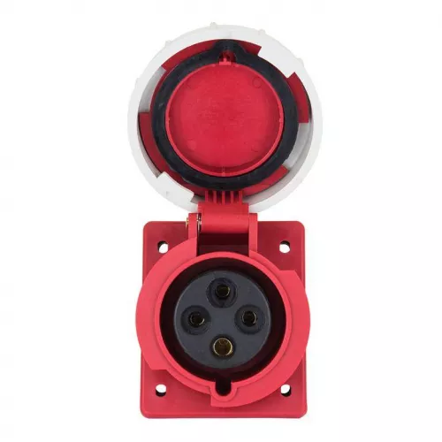Розетка стационарная внутренняя угловая 4142 3Р+РЕ 16А 380В IP67 PROxima EKF ps-4142-16-380 фото 3