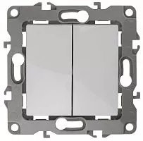 Механизм выключателя 2-кл. СП Эра12 10А IP20 12-1104-01 250В 10AX бел. Эра Б0014645
