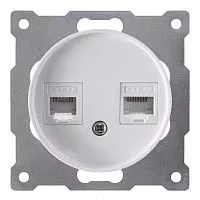 Розетка компьютерная 2-м СП Florence RJ45 кат.5E механизм бел. 1E20901300 OneKeyElectro 2172772