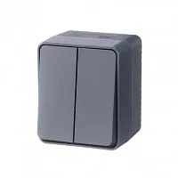 Выключатель 2-кл. ОП AtlasDesign Profi54 10 АХ антрацит SchE ATN544051