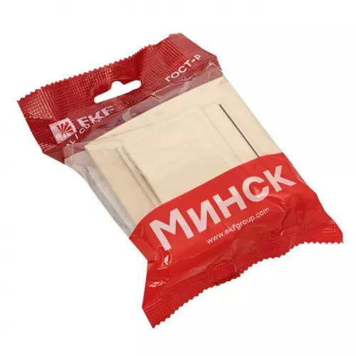 Розетка 1-м СП Минск 16А IP44 с заземл. защ. шторки с крышкой беж. EKF ERR16-029-200-44 фото 6