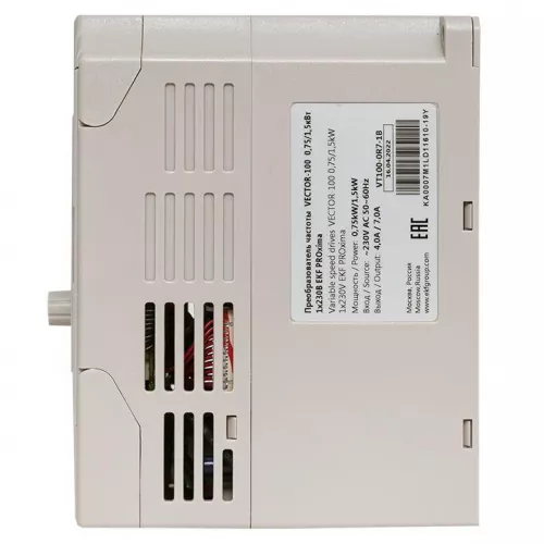 Преобразователь частоты 0.75/1.5кВт 1х230В VECTOR-100 PROxima EKF VT100-0R7-1B фото 15