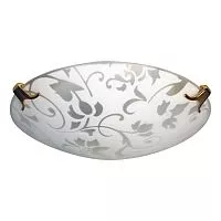 Светильник НПБ 01-60-130 "Эрика" d250 М15 60Вт E27 IP20 матовый бел./клипса зол. (инд. упак.) Элетех 1005204374