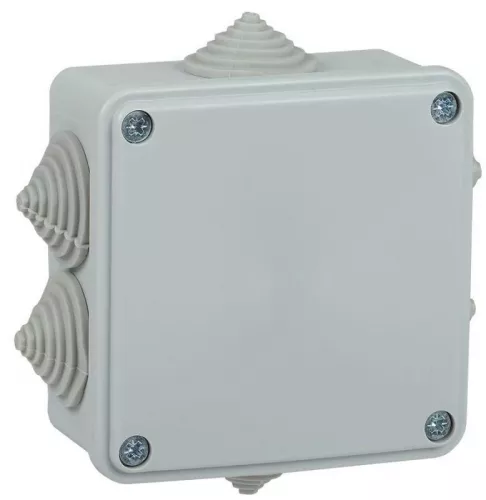 Коробка распаячная ОП КМ 100х100х45 IP44 6 вводов (RAL7035) IEK UKO11-100-100-045-K41-44 Коробка распаячная ОП КМ 100х100х45 IP44 6 вводов (RAL7035) IEK UKO11-100-100-045-K41-44