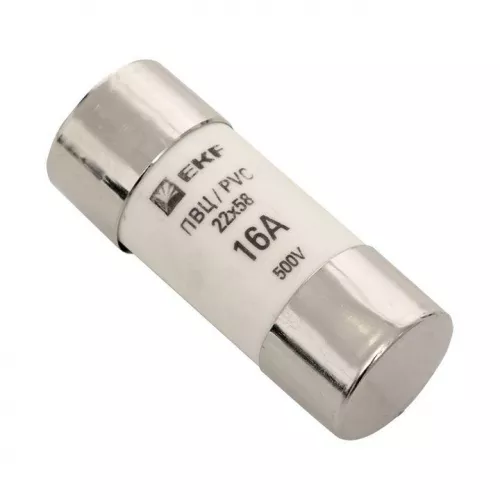 Вставка плавкая цилиндрическая ПВЦ 22х58 16А EKF pvc-22x58-16