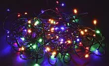 Гирлянда "Нить" 10м 100LED RGB IP20 провод зел. 230В с контроллером 8 режимов IEK LGDB110-3-100-10-G-S-20