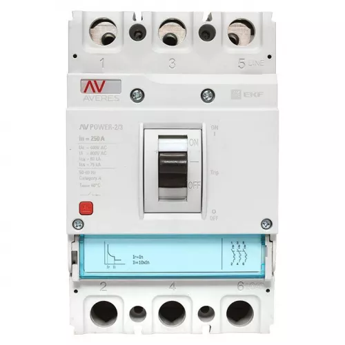 Выключатель автоматический 3п 250А 50кА AV POWER-2/3 ETU2.0 AVERES EKF mccb-23-250-2.0-av фото 5