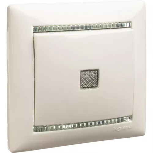 Механизм выключателя 1-кл. СП Valena 10А IP31 250В с зел. индикацией бел. Leg 774410 фото 5