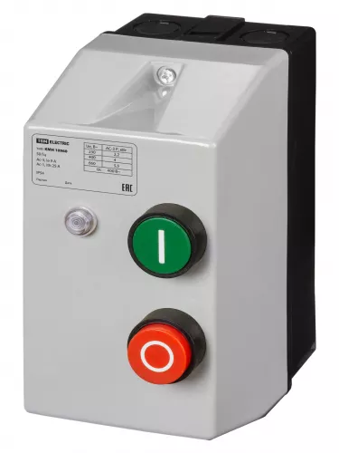 КМН10960 9А в оболочке с индикатором  Ue=380В/АС3 IP54 TDM фото 2
