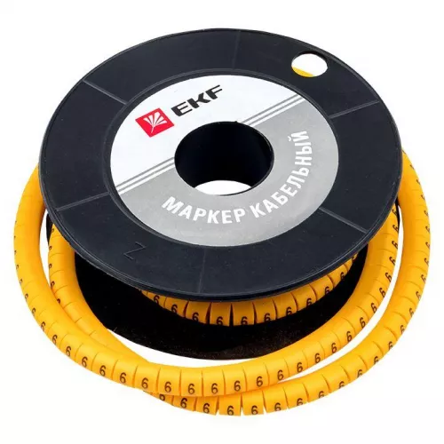 Маркер каб. 4.0кв.мм "6" (ЕС-2) (уп.500шт) EKF plc-KM-4-6 фото 4 Маркер каб. 4.0кв.мм "6" (ЕС-2) (уп.500шт) EKF plc-KM-4-6 фото 4