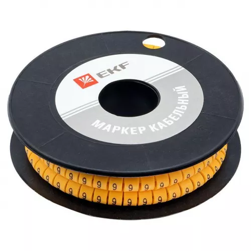 Маркер каб. 2.5кв.мм "9" (ЕС-1) (уп.1000шт) EKF plc-KM-2.5-9 фото 2 Маркер каб. 2.5кв.мм "9" (ЕС-1) (уп.1000шт) EKF plc-KM-2.5-9 фото 2