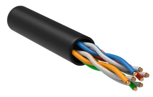 Кабель витая пара U/UTP кат.5e 4х2х24AWG solid CU LDPE OUTDOOR GENERICA трос черн. 305м (м) ITK BC3-C5E04-139-305-G Кабель витая пара U/UTP кат.5e 4х2х24AWG solid CU LDPE OUTDOOR GENERICA трос черн. 305м (м) ITK BC3-C5E04-139-305-G