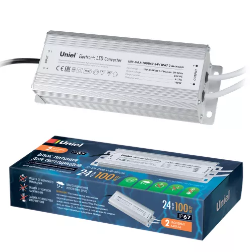 UET-VAJ-100B67 24V IP67 2 выхода