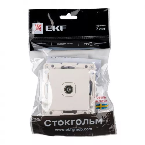 Механизм розетки TV 1-м Стокгольм 75Ом 5-862МГц бел. PROxima EKF EYA00-027-10 фото 7 Механизм розетки TV 1-м Стокгольм 75Ом 5-862МГц бел. PROxima EKF EYA00-027-10 фото 7