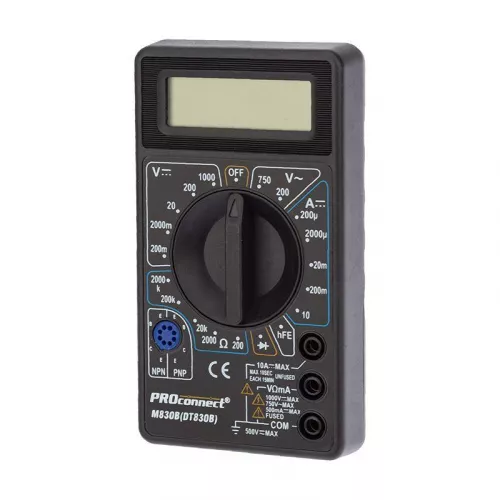 Мультиметр портативный M830B(DT830B) PROCONNECT 13-3011 фото 2