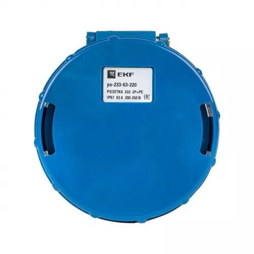 Розетка кабельная 63А 220В (233) 2P+РЕ IP67 EKF ps-233-63-220 фото 4